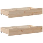vidaXL Pat de zi cu extensie și sertare fără saltea, 80x200 cm