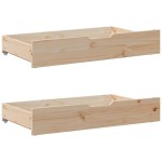 vidaXL Pat de zi cu extensie și sertare fără saltea, 90x200 cm