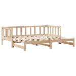 vidaXL Pat de zi cu extensie și sertare fără saltea, 90x200 cm