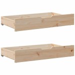 vidaXL Pat de zi cu sertare, 90x200 cm, lemn masiv pin