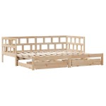 vidaXL Pat de zi cu extensie și sertare fără saltea, 90x200 cm vidaXL Pat de zi cu extensie și sertare fără saltea, 90x200 cm