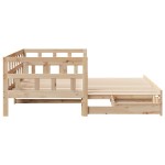 vidaXL Pat de zi cu extensie și sertare fără saltea, 90x200 cm vidaXL Pat de zi cu extensie și sertare fără saltea, 90x200 cm