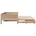 vidaXL Pat de zi cu extensie și sertare fără saltea, 90x190 cm