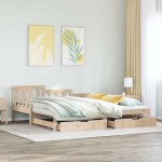 vidaXL Pat de zi cu extensie și sertare fără saltea, 80x200 cm vidaXL Pat de zi cu extensie și sertare fără saltea, 80x200 cm