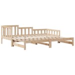 vidaXL Pat de zi cu extensie și sertare fără saltea, 80x200 cm vidaXL Pat de zi cu extensie și sertare fără saltea, 80x200 cm