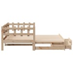 vidaXL Pat de zi cu extensie și sertare fără saltea, 90x190 cm