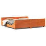 vidaXL Cadru de pat fără saltea, maro ceruit 180x200 cm lemn masiv pin vidaXL Cadru de pat fără saltea, maro ceruit 180x200 cm lemn masiv pin