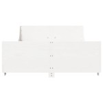 vidaXL Cadru de pat fără saltea, alb, 150x200 cm, lemn masiv pin vidaXL Cadru de pat fără saltea, alb, 150x200 cm, lemn masiv pin