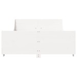 vidaXL Cadru de pat fără saltea, alb, 140x190 cm, lemn masiv de pin