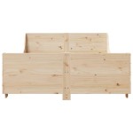 vidaXL Cadru de pat fără saltea, 135x190 cm, lemn masiv de pin