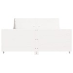 vidaXL Cadru de pat fără saltea, alb, 135x190 cm, lemn masiv de pin vidaXL Cadru de pat fără saltea, alb, 135x190 cm, lemn masiv de pin