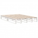 vidaXL Cadru de pat fără saltea, alb, 120x200 cm, lemn masiv pin vidaXL Cadru de pat fără saltea, alb, 120x200 cm, lemn masiv pin