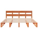 vidaXL Cadru de pat fără saltea, maro ceruit 180x200 cm lemn masiv pin vidaXL Cadru de pat fără saltea, maro ceruit 180x200 cm lemn masiv pin
