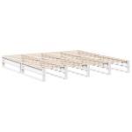 vidaXL Cadru de pat fără saltea, alb, 180x200 cm, lemn masiv pin