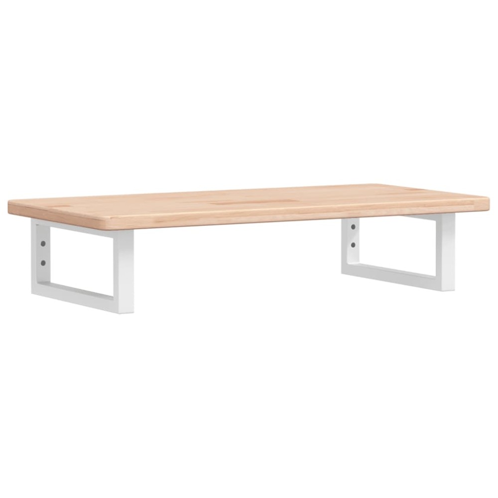 vidaXL Raft pentru lavoar montat pe perete, oțel și lemn masiv stejar