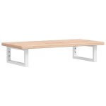 vidaXL Raft pentru lavoar montat pe perete, oțel și lemn masiv stejar