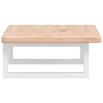 vidaXL Raft pentru lavoar montat pe perete, oțel și lemn masiv stejar