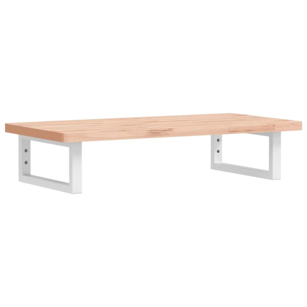 vidaXL Raft pentru lavoar montat pe perete, oțel și lemn masiv fag