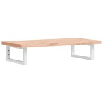 vidaXL Raft pentru lavoar montat pe perete, oțel și lemn masiv fag