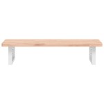 vidaXL Raft pentru lavoar montat pe perete, oțel și lemn masiv fag