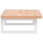 vidaXL Raft pentru lavoar montat pe perete, oțel și lemn masiv fag