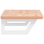 vidaXL Raft pentru lavoar montat pe perete, oțel și lemn masiv fag