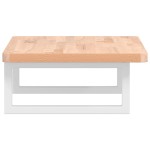 vidaXL Raft pentru lavoar montat pe perete, oțel și lemn masiv fag