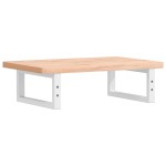 vidaXL Raft pentru lavoar montat pe perete, oțel și lemn masiv fag