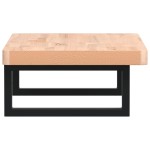 vidaXL Raft pentru lavoar montat pe perete, oțel și lemn masiv fag