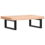 vidaXL Raft pentru lavoar montat pe perete, oțel și lemn masiv fag