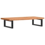 vidaXL Raft pentru lavoar montat pe perete, oțel și lemn masiv fag