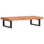 vidaXL Raft pentru lavoar montat pe perete, oțel și lemn masiv fag