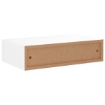 vidaXL Raft de perete cu sertar, alb, 40x23,5x10 cm, MDF