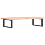 vidaXL Raft pentru lavoar montat pe perete, oțel și lemn masiv fag