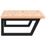 vidaXL Raft pentru lavoar montat pe perete, oțel și lemn masiv fag