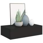 vidaXL Dulap de perete cu sertare, 2 buc., negru, 40x23,5x10 cm, MDF vidaXL Dulap de perete cu sertare, 2 buc., negru, 40x23,5x10 cm, MDF