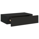 vidaXL Dulap de perete cu sertare, 2 buc., negru, 40x23,5x10 cm, MDF vidaXL Dulap de perete cu sertare, 2 buc., negru, 40x23,5x10 cm, MDF