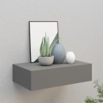 vidaXL Dulap de perete cu sertare, gri, 40x23,5x10 cm, MDF vidaXL Dulap de perete cu sertare, gri, 40x23,5x10 cm, MDF