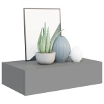 vidaXL Dulap de perete cu sertare, gri, 40x23,5x10 cm, MDF vidaXL Dulap de perete cu sertare, gri, 40x23,5x10 cm, MDF