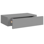 vidaXL Dulap de perete cu sertare, gri, 40x23,5x10 cm, MDF vidaXL Dulap de perete cu sertare, gri, 40x23,5x10 cm, MDF