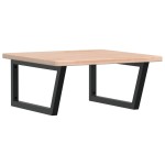 vidaXL Raft pentru lavoar montat pe perete, oțel și lemn masiv stejar