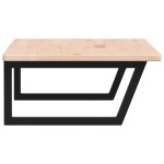 vidaXL Raft pentru lavoar montat pe perete, oțel și lemn masiv stejar