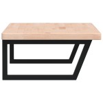 vidaXL Raft pentru lavoar montat pe perete, oțel și lemn masiv stejar