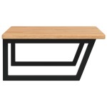 vidaXL Raft pentru lavoar montat pe perete, oțel și lemn masiv stejar vidaXL Raft pentru lavoar montat pe perete, oțel și lemn masiv stejar