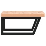 vidaXL Raft pentru lavoar montat pe perete, oțel și lemn masiv fag