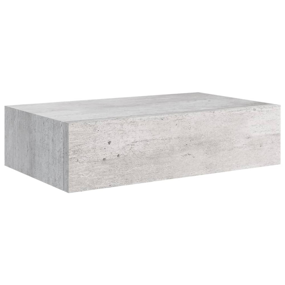 vidaXL Dulap de perete cu sertare, gri beton, 40x23,5x10 cm, MDF