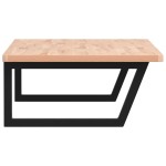 vidaXL Raft pentru lavoar montat pe perete, oțel și lemn masiv fag