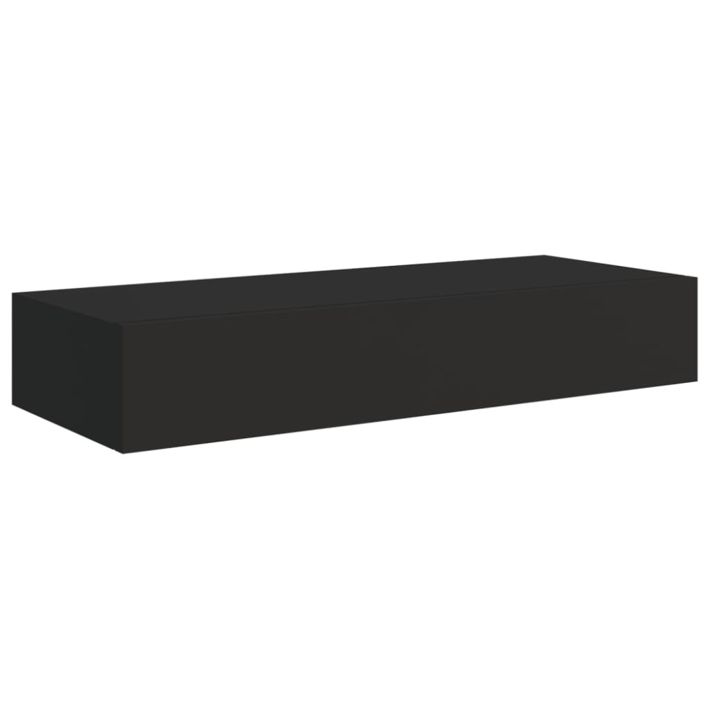 vidaXL Dulap de perete cu sertar, negru, 60x23,5x10 cm, MDF