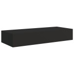 vidaXL Dulap de perete cu sertar, negru, 60x23,5x10 cm, MDF vidaXL Dulap de perete cu sertar, negru, 60x23,5x10 cm, MDF