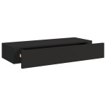 vidaXL Dulap de perete cu sertar, negru, 60x23,5x10 cm, MDF vidaXL Dulap de perete cu sertar, negru, 60x23,5x10 cm, MDF
